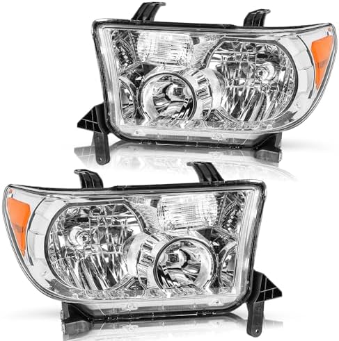 4pcs Headlight Assembly With Corner Lights For 97-03 F-150, 04 Heritage, 97-02 Expedition, 97-99 F250 – Chrome Housing, Clear Lens