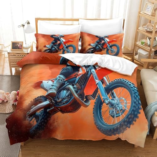 Housse de couette motocross 3D effet super doux en microfibre premium - 3