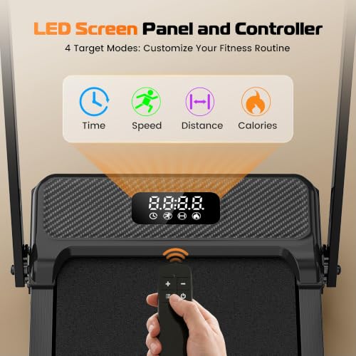 Image of ANCHEER Walking Pad Treadmill with 5-12% Incline, 3.0HP Under Desk Treadmill with Handle Bar, 16 inch Wide Belt, 320LBS Capacity, Portable Quiet Foldable Walking Pad for Home /Office