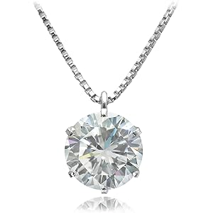 Amazon | [京セラ] ダイヤモンド ネックレス プラチナ 0.5カラット 一 