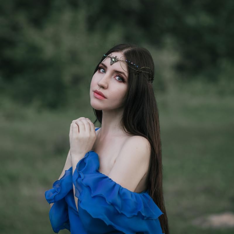 Fairy Circlet Headpiece Crown - Cosplay Retro Bronze Renaissance Crown - Image 3