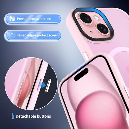 Image of CACOE Magnetic Case for iPhone 15 6.1 inch, Pink