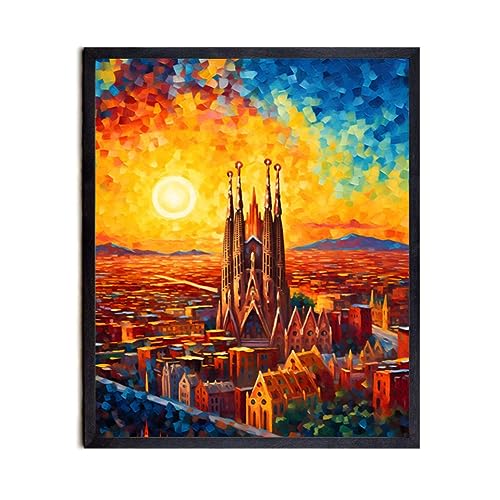 Poster Sagrada Familia style Van Gogh AP162 pour décorer un grand mur de salon