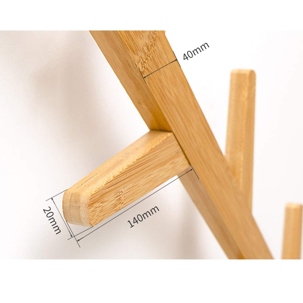 6 Ganci Da Parete In Legno Massello - Portaabiti Naturali Per Ingresso E Camera