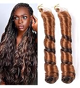 Mtmei hair French Curly Braiding Hair for Box Braids 8 Packs 24 Inch 100G/Pack Loose Wave Braidin...