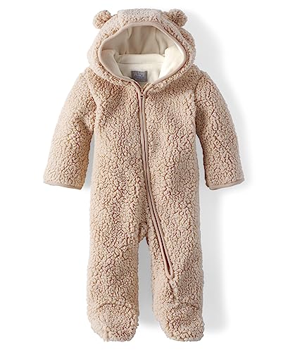 Image of The Children's Place Baby And Newborn Fleece Hoodie Zip-front Bunting