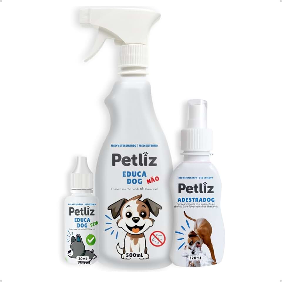 Kit Adestrador Educador Sanitário EducaDog 500ml para Cachorro Xixi no Lugar Certo + AdestraDog Spray Anti Mordida Lambedura 120ml - Petliz