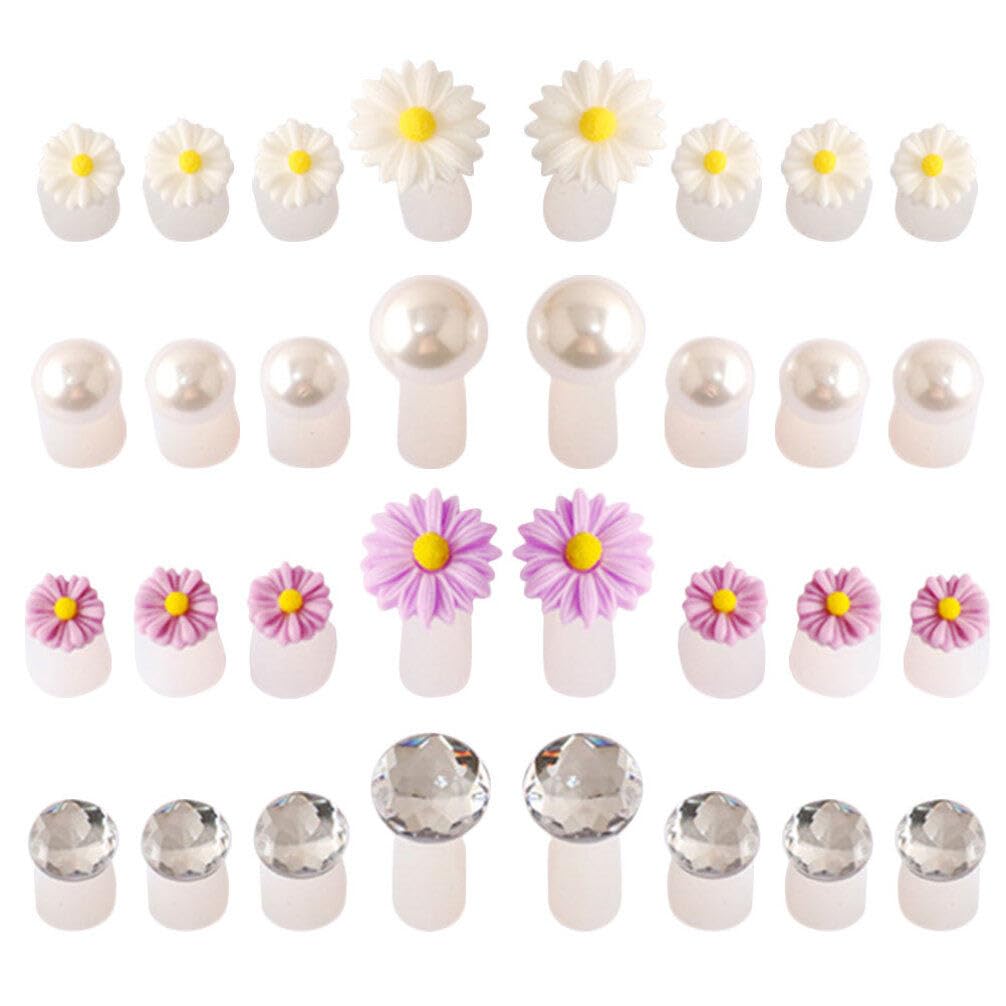 SOLUSTRE Professional Toe Separators for Pedicure 32 Pcs Silicone Gel Nail Art Toe Dividers Manicure Tools for Foot Care and Pressure Relief