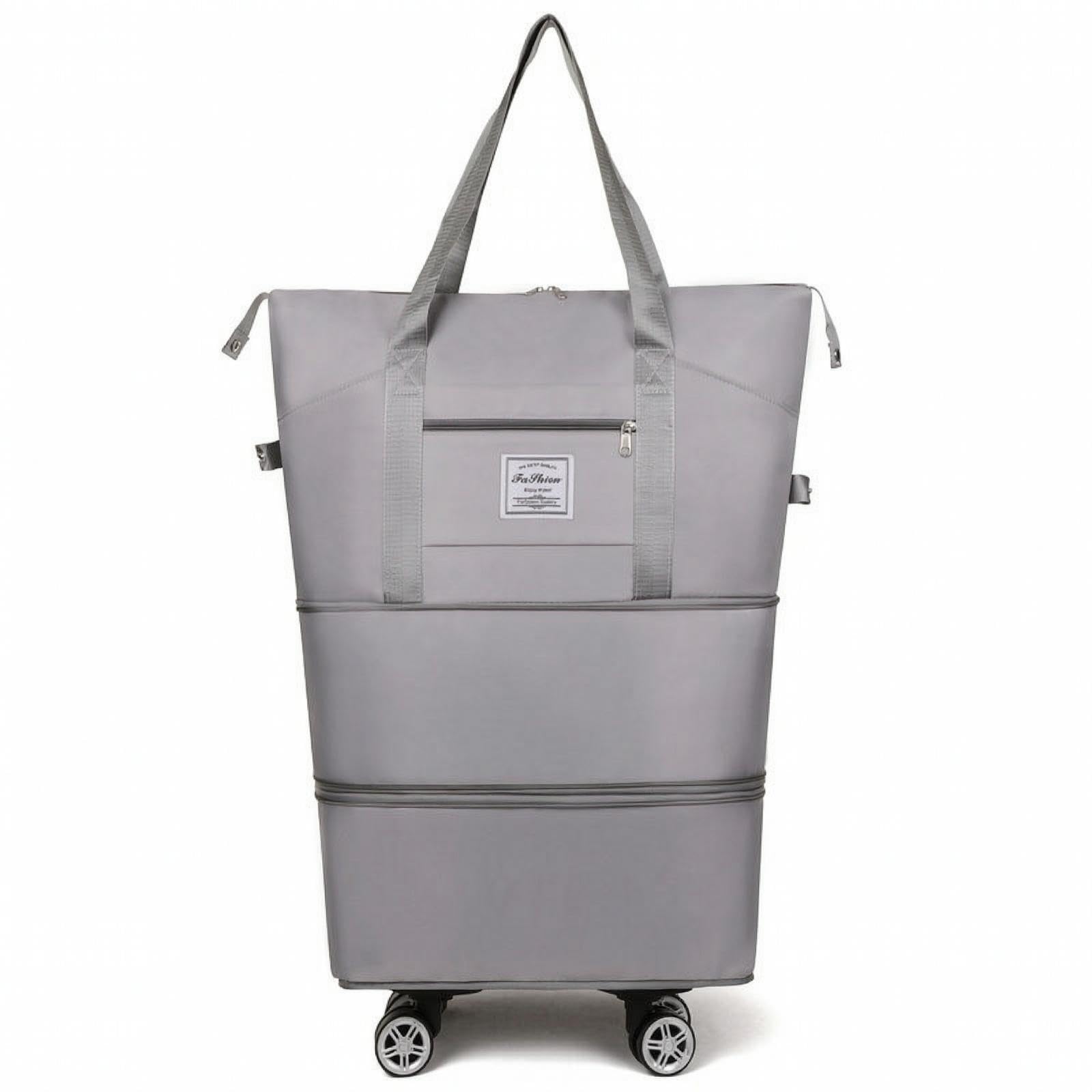 Wheeled Travel Bag Detachable Rolling Luggage with Rotating Wheels Wheels Waterproof Expandable Duffel Bag for Journeyers, Students, Moving, Dorm Life Gray L-Backpack-picture-41