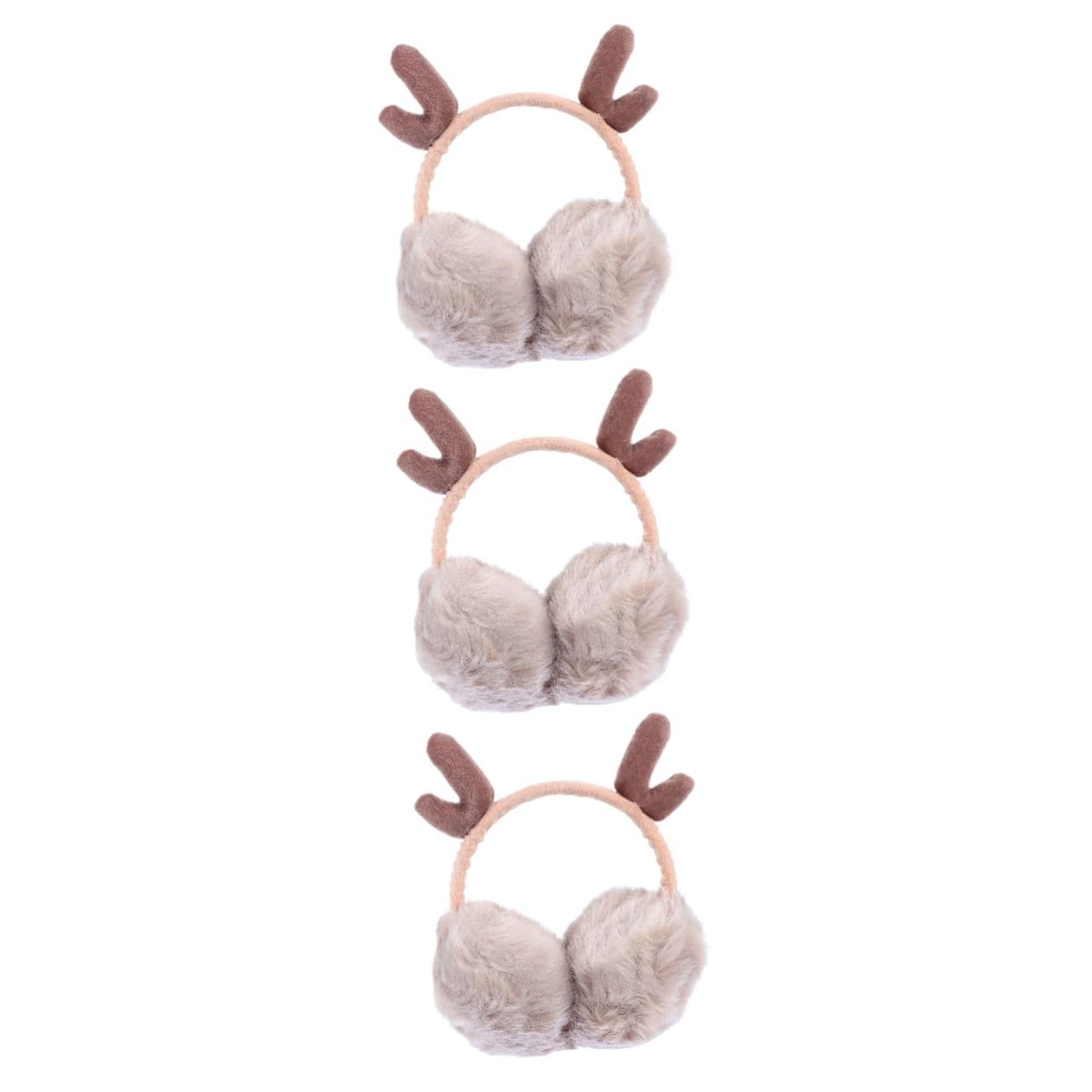 Orejeras infantiles de Navidad VALICLUD con cuernos de reno tres piezas para invierno 8