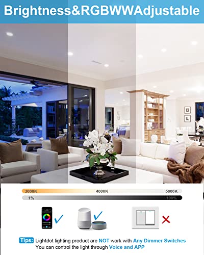 4 Of Pack Led Recessed Lighting 6 Inch+4 Of Pack Smart Led Recessed Lighting 6 Inch #TOP4