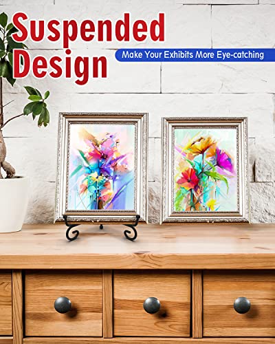 Iron Display Stand 10 Packs, 6 Inches Plate Stand Picture Stand Photo Stand For Display, Black Foldable Easel Stand Holder For Photo Frame, Artwork, Collection, Decorative Plate, Book, Office #TOP3