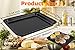 EALEK Small Baking Sheet 2 Pack 9.5 x 7 Inch, FDA Nonstick Toaster Oven Tray, Dark Grey, Small Cookie Sheet for 1 or 2 Person
