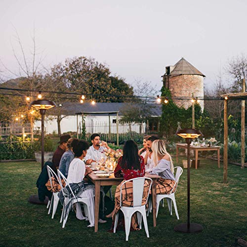 Star Patio Outdoor Freestanding Electric Patio Heater, Tabletop Heater, Infrared Heater, Hammered Bronze Finished, Portable Heater Suitable As A Balcony Heater, 1566 Whole Set #TOP6