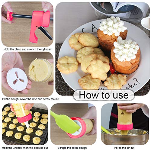 KABB Cookie Press Gun Kit, Red - Thumbnail 3