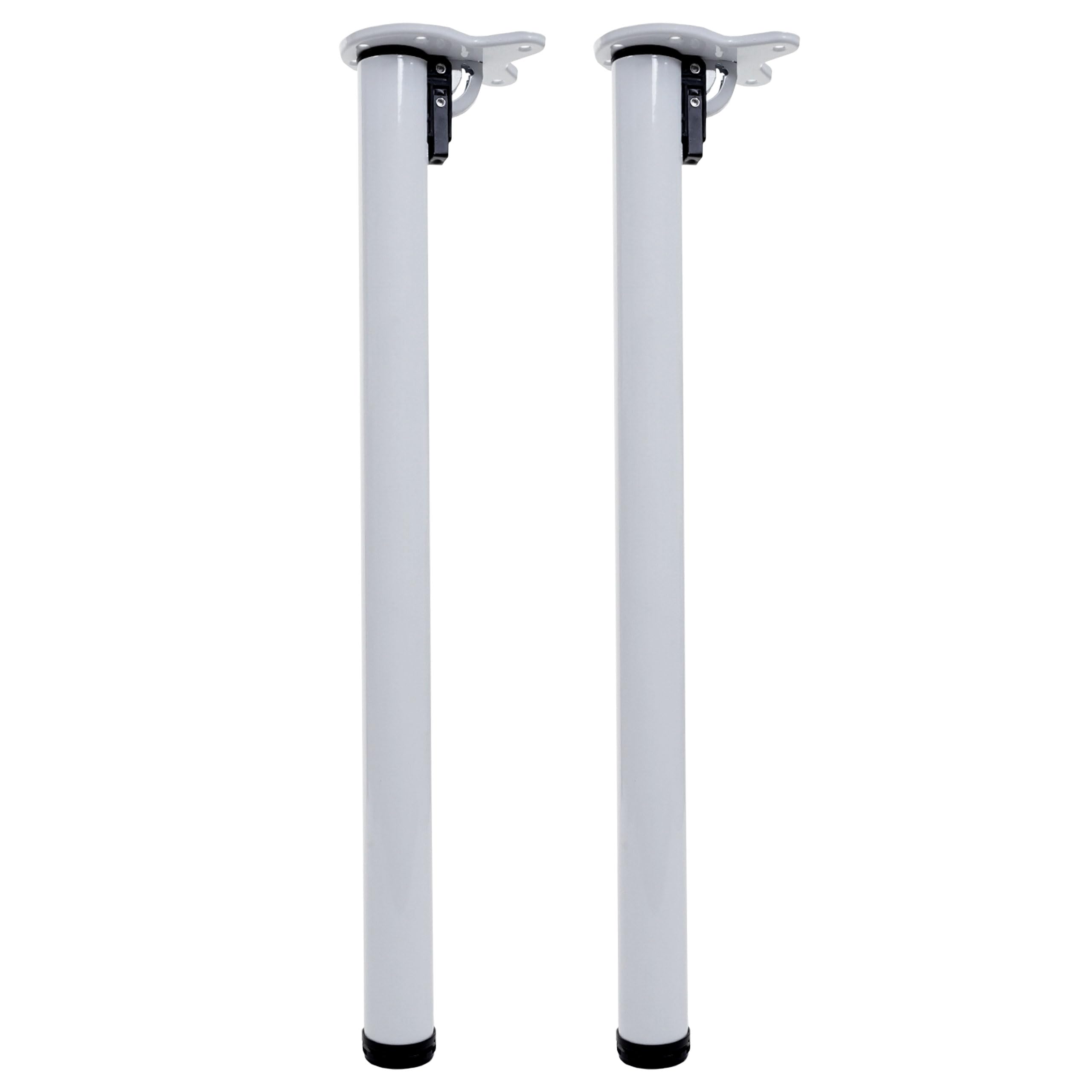 Mendler 2er-Set Tischbein HWC-H34AM klappbar 72cm - weiß