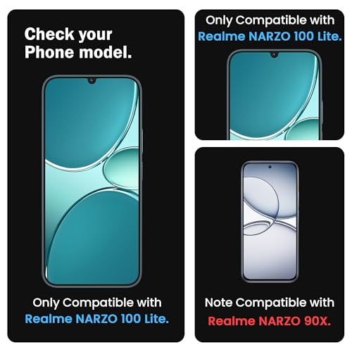 Image of FIRST MART Tempered Glass for Realme Narzo 100 Lite, 9H Full-Glue Screen Protector, 3D Edge-to-Edge, HD Clear, Oleophobic, Case-Friendly, Black, Pack of 1
