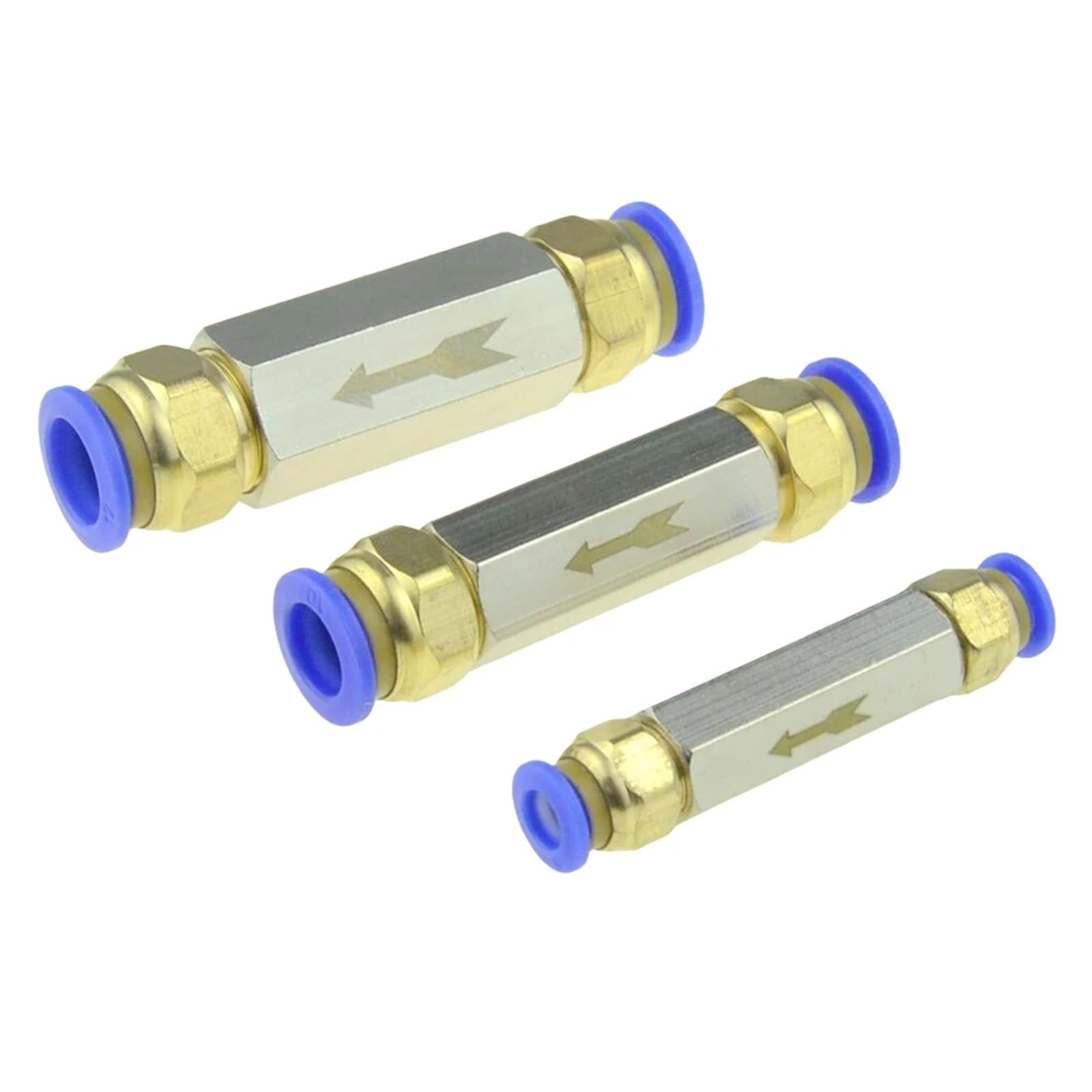1 sztuka zawór zwrotny 6 mm, 8 mm, 10 mm, 1/4 cala, zawór jednokierunkowy, mosiądz (CV-TKT, A-10 mm)