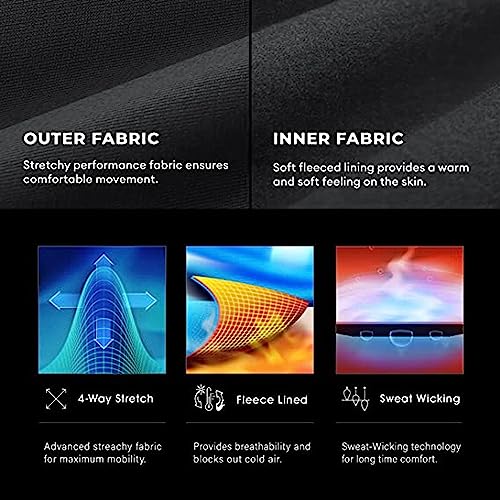 Men's Lightweight Sport Performance Microfiber Fleece Thermal Top Bottom Long Johns Underwear 2 Pcs Set3