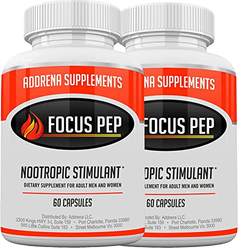 Focus Pep 2 Pack- Over The Counter Stimulants to Speed Up Naturally: Study Alternative and Best...