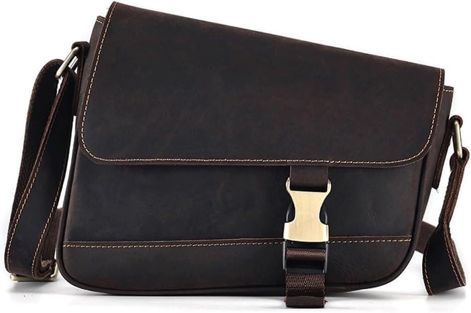 Sports Cycling Messenger Bag Shoulder Bag Satchel Large Capacity Backpack(Brown-1)