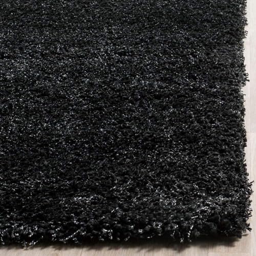 Image of Urban Modern Decor Featuring Soft Shaggy Carpet & Rug for Your Bedroom and Livingroom [Size-12x18 feet & Color-Black].