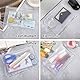 DOPENSPI 12 Stück Prospekthüllen A5 Größe, 6 Löcher Binder Wasserdicht Transparent Prospekthüllen, lose Blatttaschen, Umschläge für die Budgetplanung, Einstecktaschen, Fotodokumente, Stempel