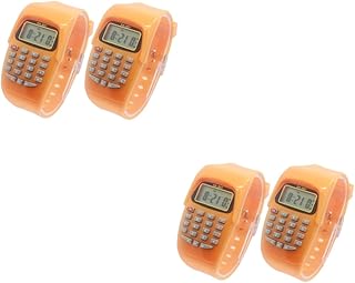 Homoyoyo 4 Peças De Presente Tambémcalculadora Laranja Calculadoras De Resina De Pulso Para Crianças Pequenas Operação Laranja Crianças Com Escritóriocalculadoras Digitais Masculinas  