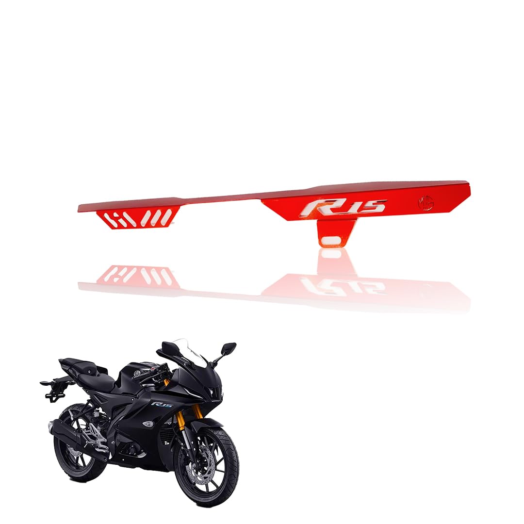 R15 V4 Bike Chain Cover - Durable and Lightweight Protector for Optimal Chain Performance | Easy Installation, Fits in R15 Model (Red)-image-47