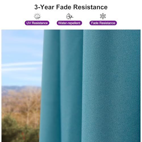 Image of PURPLE LEAF Poolside Shade Umbrella 8' x 8' Low Seating Areas Turquoise