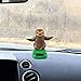 Sloth Solar Dancing Figures, Solar Powered Shaking Hand Doll Toys for Car Dashboard Decoration, Desk or Windowsill Decor (A-Brown)