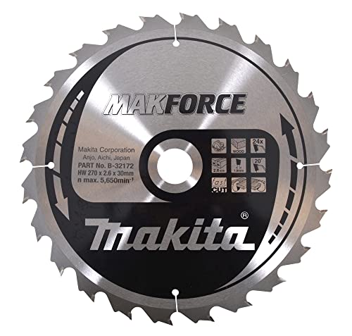 Lame carbure Bois ''MakForce'' scies circulaires Ø270 mm 30x24D - MAKITA B-32172