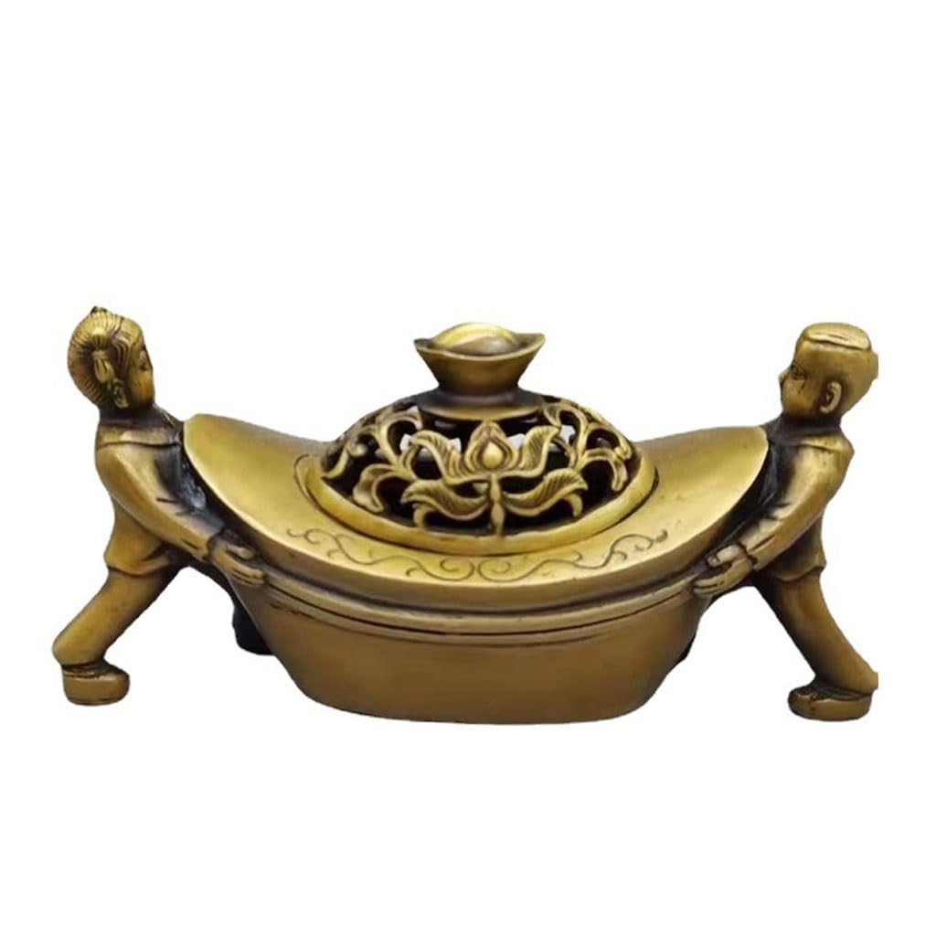 Incense Burner Desktop Brass Incense Burner Decoration Home Antique Crafts Meditation Accessories Waterfall Incense Burne
