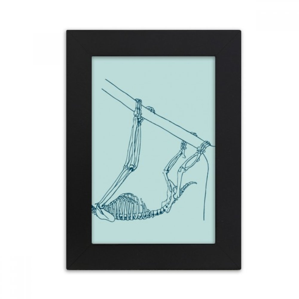 La Pereza esqueleto boceto cuadro decorativo para estanterías y habitaciones de 5x7