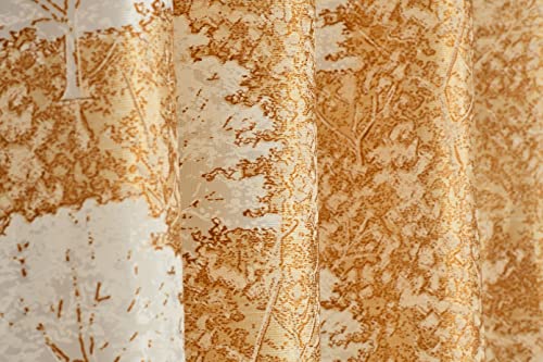 Image of Polyester Curtains 8 Feet Long Set of 2 for Door (Golden 4 ft x 8 ft)