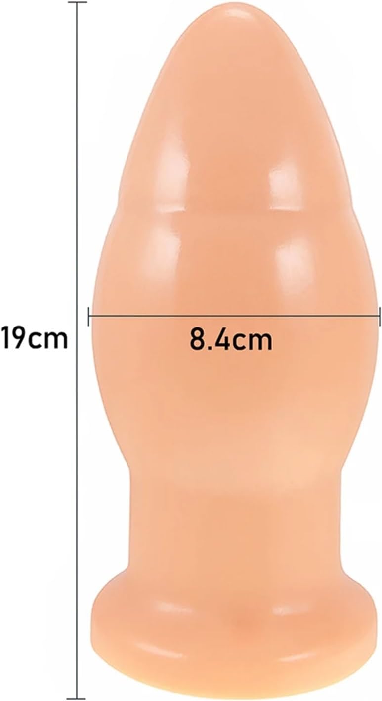 Huge Anal Plug Dildos Stimulate Anus and Vagina Big Butt Plug Masturbator Soft Penis Anal Dilator Sex Toys for Women and Men (Color : Flesh)