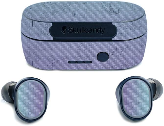 MightySkins Carbon Fiber Skin for Skullcandy Sesh True Wireless Earbuds - Gradient Marble | Protective, Durable Textured Carbon Fiber Finish | Easy to Apply | Made in The USA