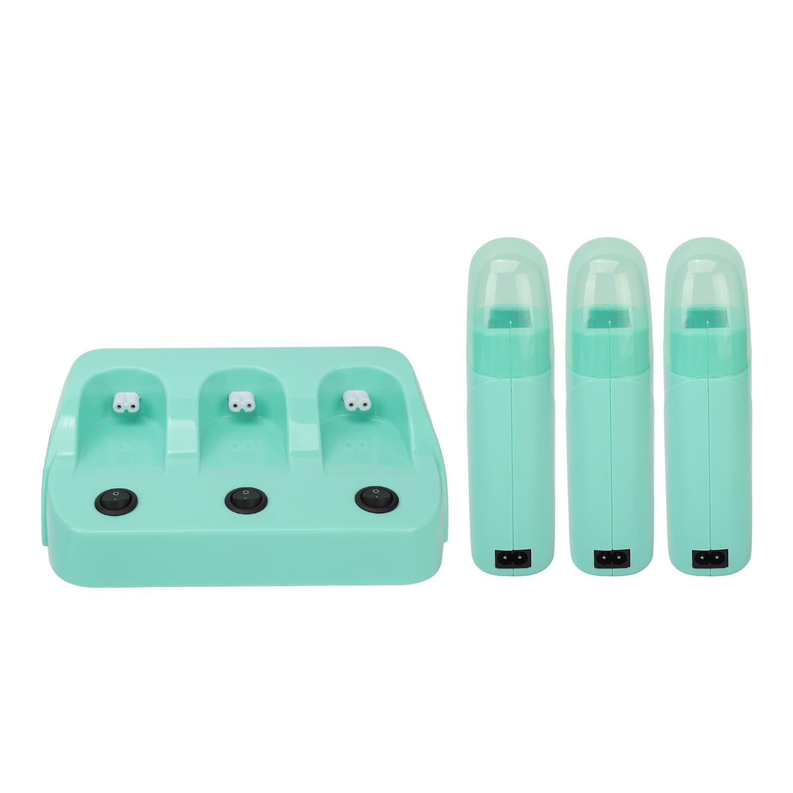 Kit De Cera Roll On De 3 Piezas Con Base, Juego De Calentador De Cera Para Depilación Eléctrica Para Axilas, Piernas Y Brazos, Fusión Rápida(EU)