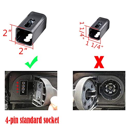 Anzio 15-Led Red Tail Brake Light W/ 2" Red Lense Trailer Hitch Receiver Cover Compatible With Towing Hauling Truck Suv Rv #TOP5