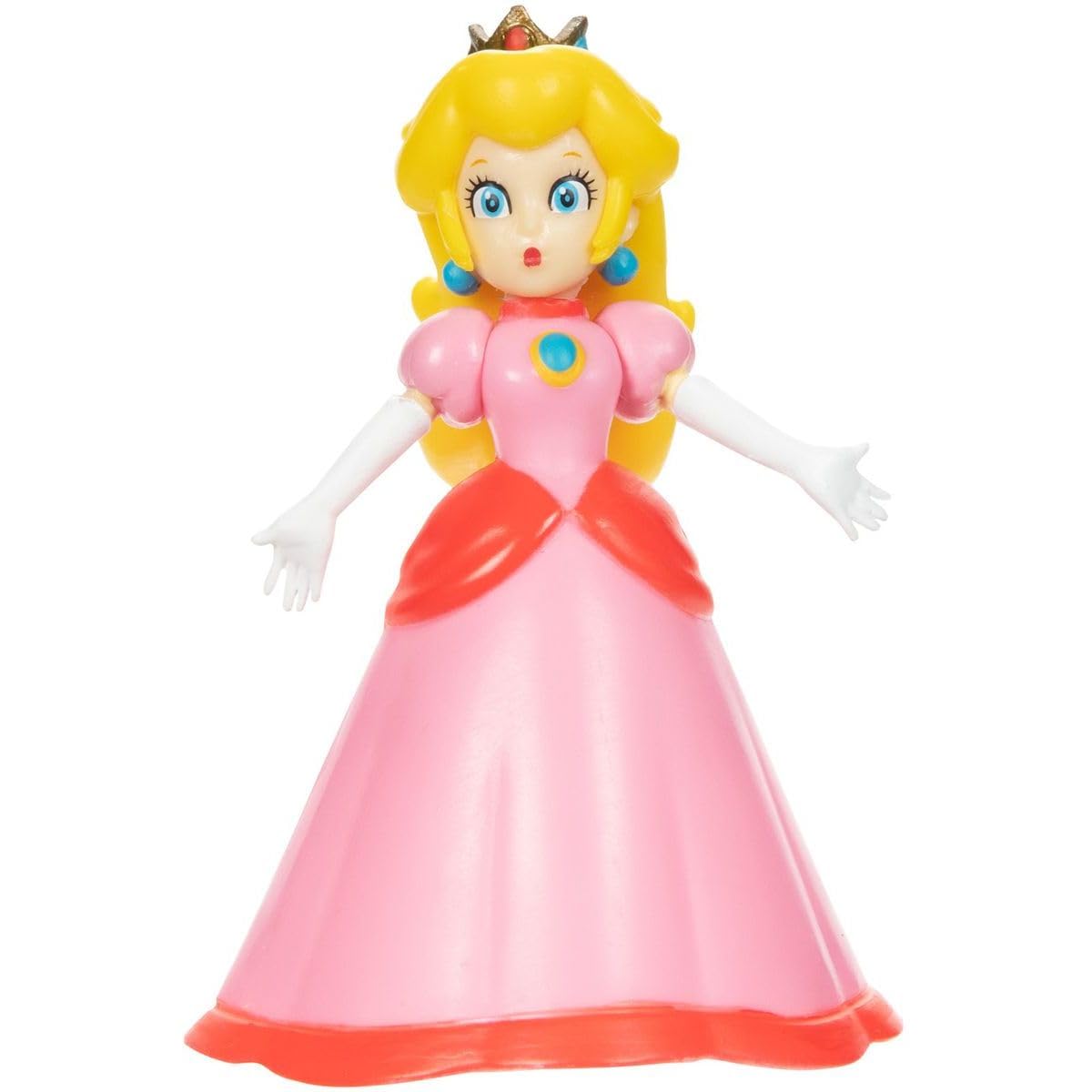 Mondo di Nintendo - Super Mario Bros - Figura articolabile 6,3 cm - Principessa Peach