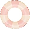 Aitsite Stripe Inflatable Swimming Rings for Adults, Floating Swimming Ring, Transparent Pool Floats with Sequin, Rubber Ring for Adults 100Cm, For Summer Pool Party And Water Sports