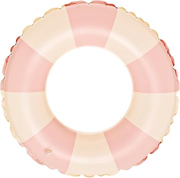 Aitsite Stripe Inflatable Swimming Rings for Adults, Floating Swimming Ring, Transparent Pool Floats with Sequin, Rubber Ring for Adults 100Cm, For Summer Pool Party And Water Sports