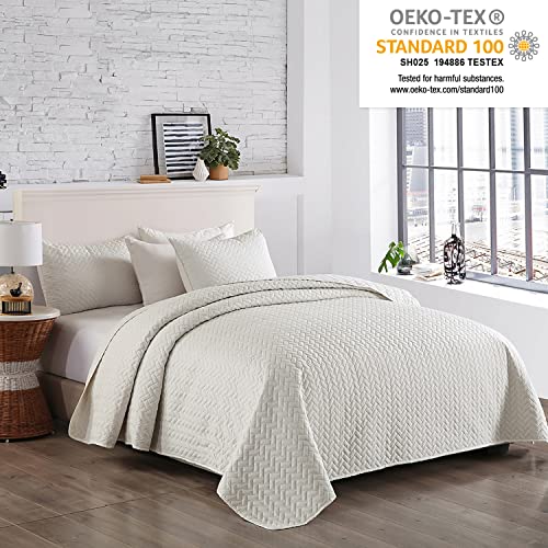 Jml Queen Quilt Set, 3 Piece Bedspread Coverlet With Shams - Soft Brushed Microfiber, Lightweight Hypoallergenic All-Season Quilt, 88" X 92" #TOP1