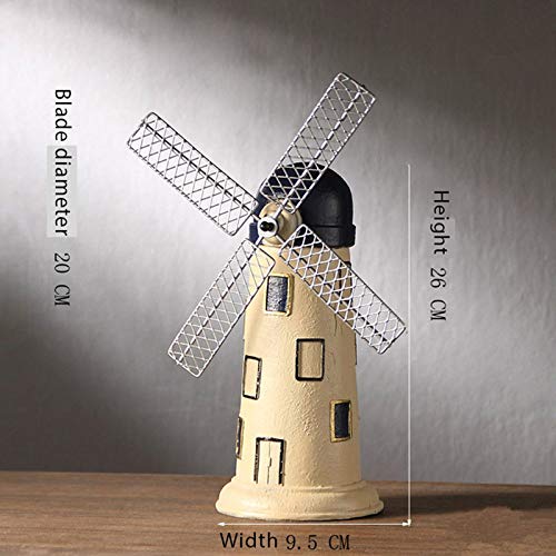 Statues Sculpture Figurines Statuettes,Creative Vintage Resin Milky White Dutch Windmill Ornaments Piggy Bank Figurine Collectible,Home Crafts Art Décor Desktop Statuettes For Indoor Living Room Of #TOP11