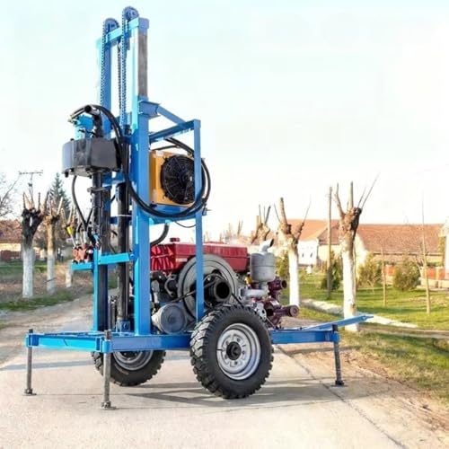 Compact Hydraulic Water Well Drill Rig, Portable Borehole Drilling Machine for Farm Irrigation, Geothermal Drilling & Household Yard Water Intake