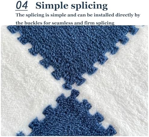 Thick Interlocking Plush Foam Floor Mats - 100pcs 12"x12"x0.4" Soft Play Mat Tiles for Home, Playroom & Living Room Decor, Brown & Dark Brown, Perfect for Climbing & Play Areas