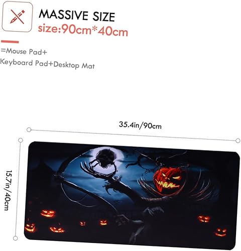 Miniatura 9 de Halloween Mouse Pad Gaming Keyboard Pad Computer Keyboard Mat Gaming Desk Mat Gaming Mat Large Pad Holiday Pad Pumpkin Mat Laptop Pad Halloween Mat