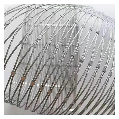 Rete di sicurezza in acciaio inox, 1 x 4 m, resistente, protezione anticaduta per animali, rete metallica per recinzioni, soluzione di sicurezza esterna