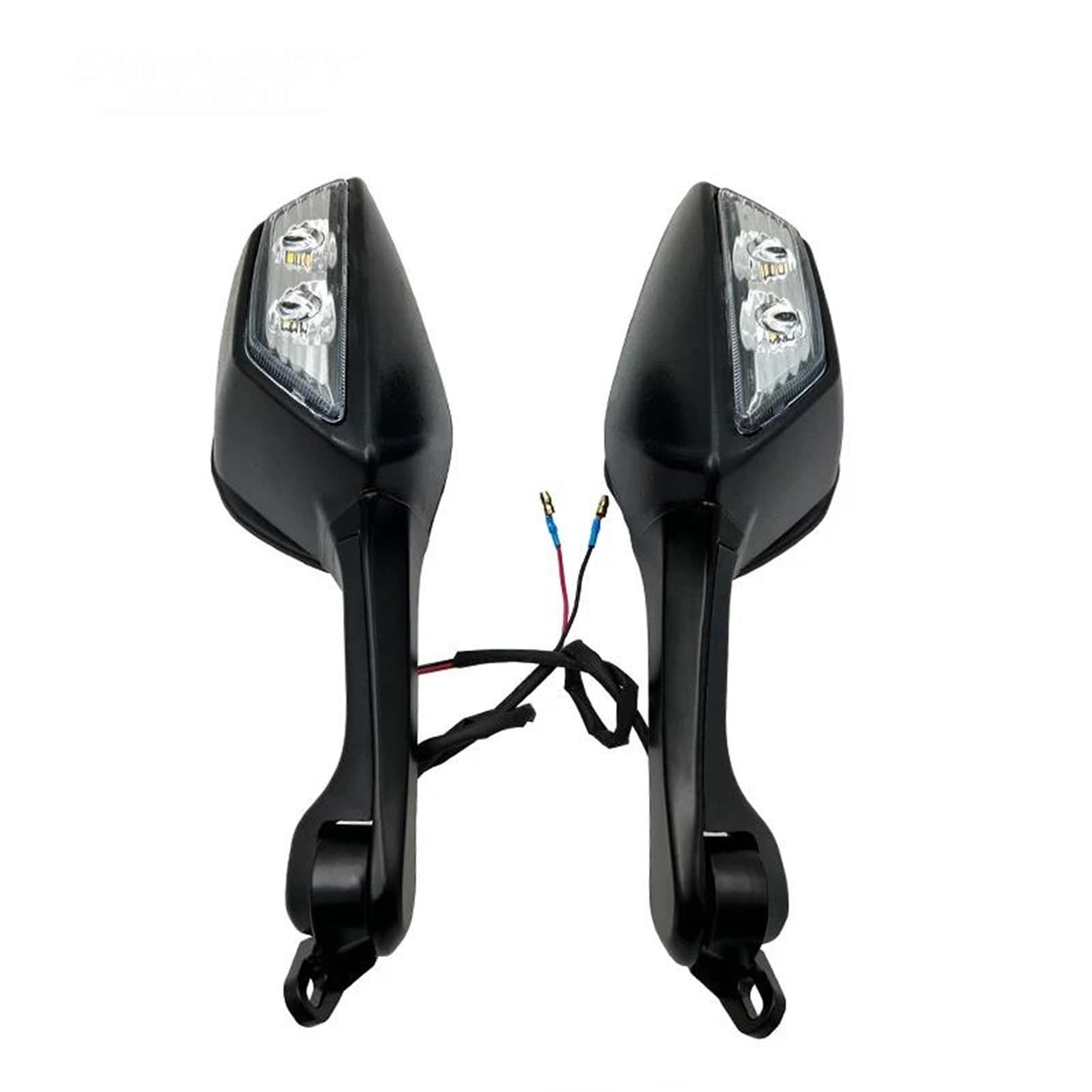 Espejo retrovisor de motocicleta con luz intermitente LED lateral deportivo