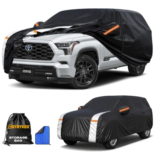 Lexus RX Car Cover 100% Waterproof All Weather, Gift with Towel, Multi-Layers SUV Car Cover Custom Fit 2003-2026 RX/RX350/RX450/RX500, Outdoor Car Covers Rain Sun UV Protection with Door Zipper.